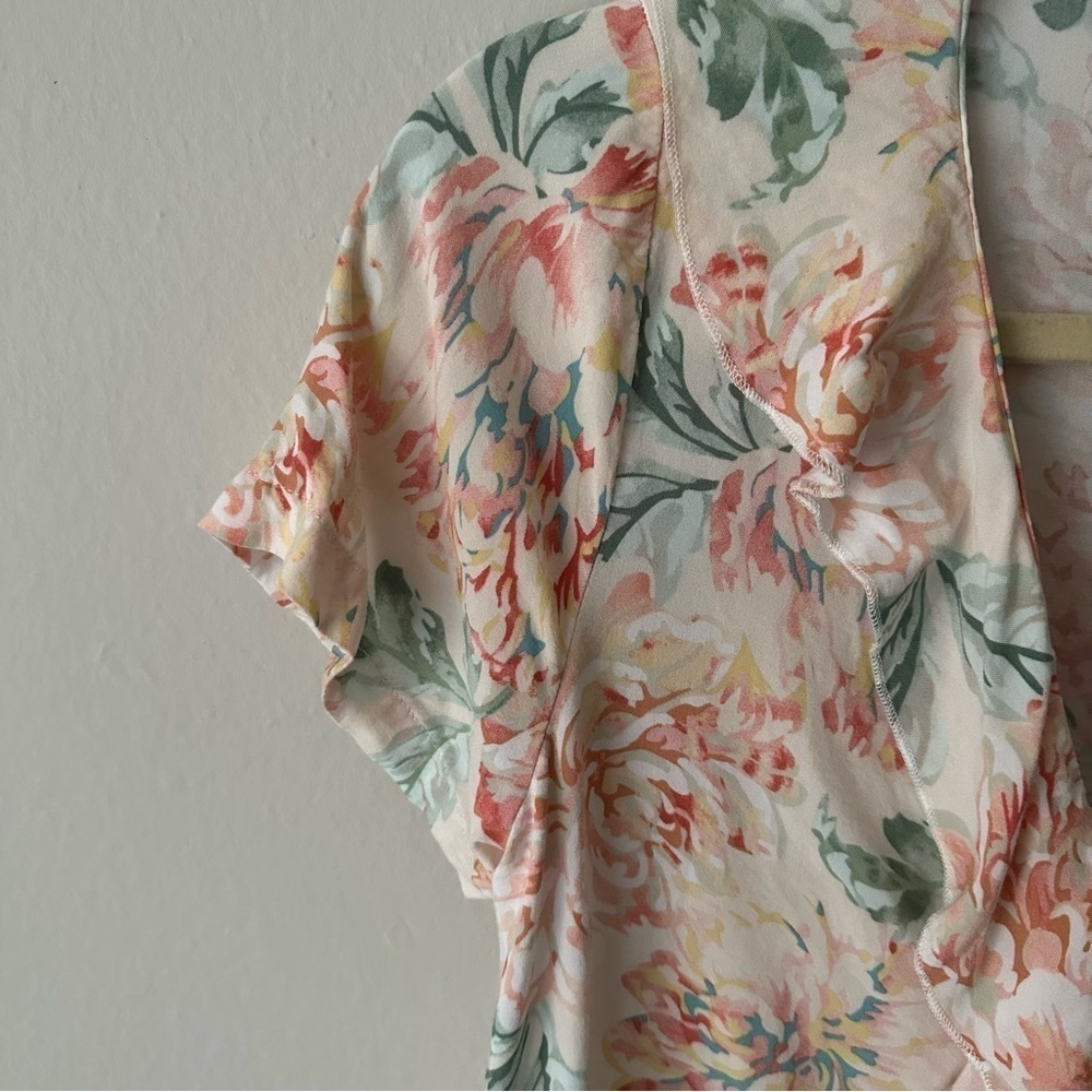 O’Neill Avila Top Ruffle Floral Front Tiel Size XS - Picture 7 of 12